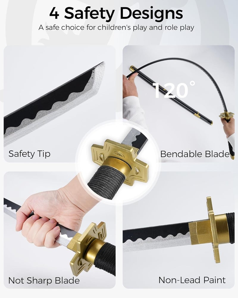 Cold Blade Katana Sword - 41 inches Katana Replica with Holster Belt and Display Stand - Sword with Authentic Design - Image 5